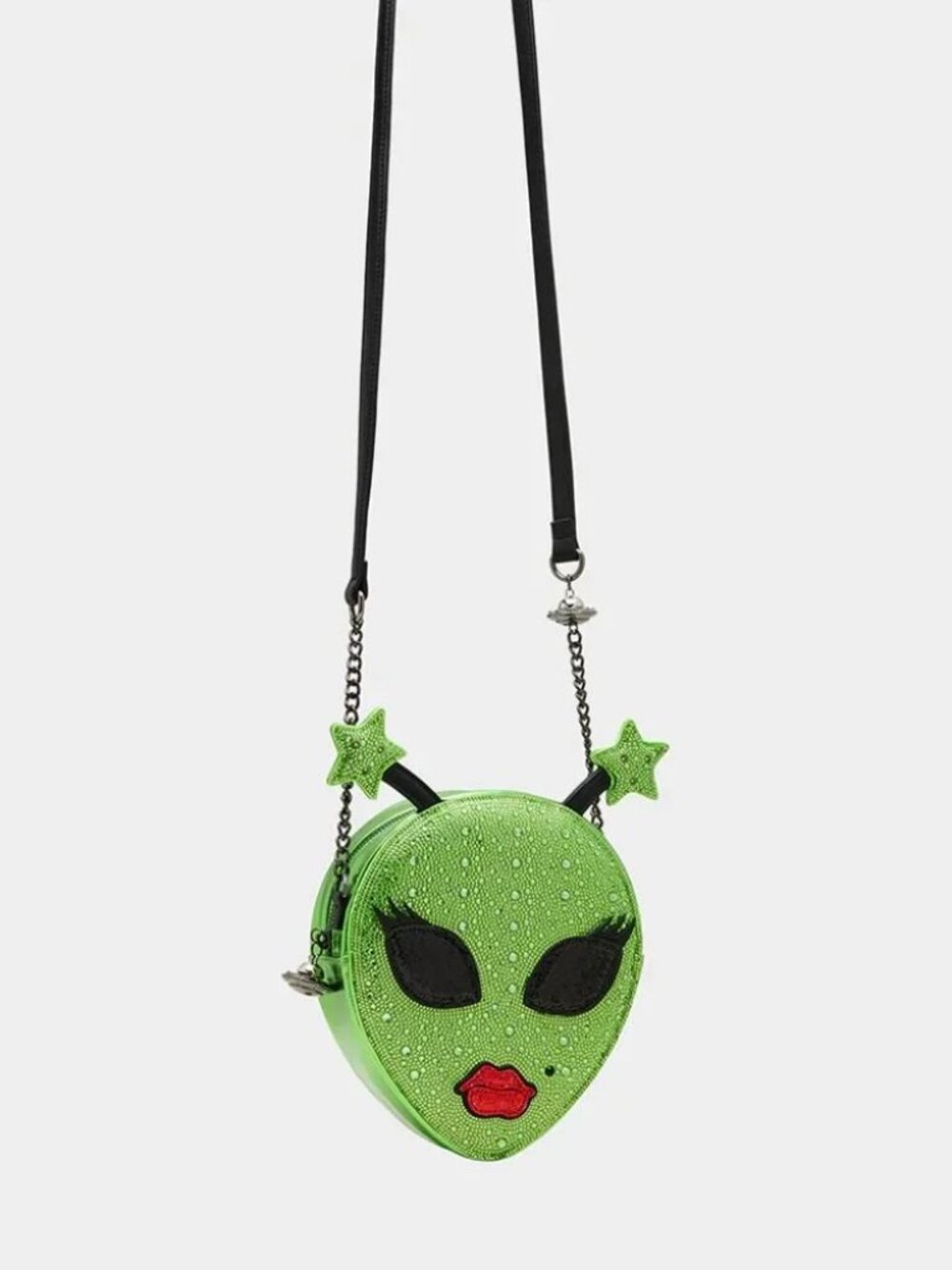 Betsey Johnson Exclusive Kitsch Lightup Out Of Your Orbit Bag Green Alien NWT - Picture 6 of 16